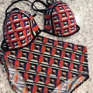 High Waisted Bikini with Matching Coverup